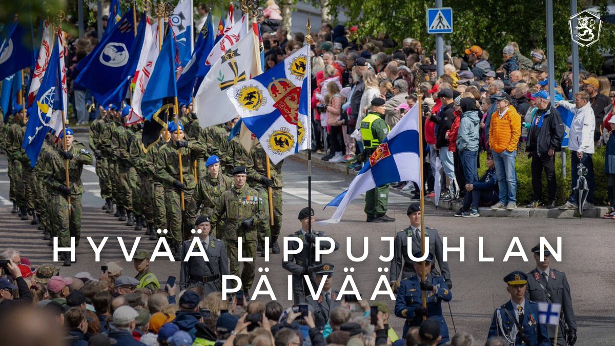 Hyvää Puolustusvoimain lippujuhlan päivää! 🇫🇮

Trevlig försvarets fanfest! 🇫🇮
