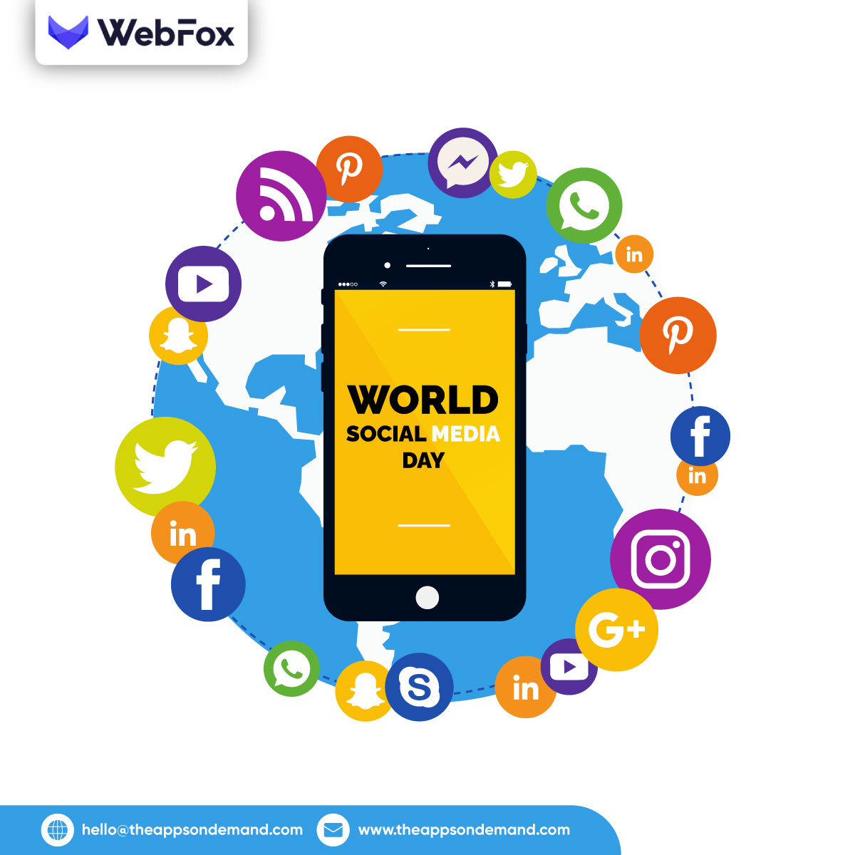 WebFoxx's tweet photo. Happy #WorldSocialMediaDay! Let's celebrate the connections, conversations, and communities we've built through social media. Keep sharing, learning, and growing! 

#SocialMedia #Community #StayConnected https://t.co/cWGT7xSZ7T