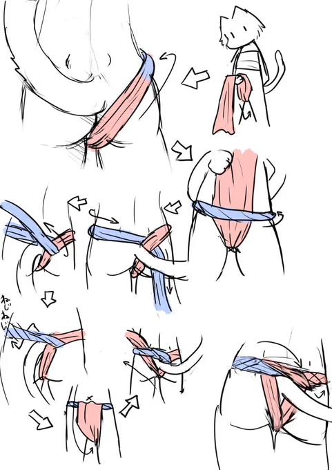 尻尾あるキャラの褌について考えてた 