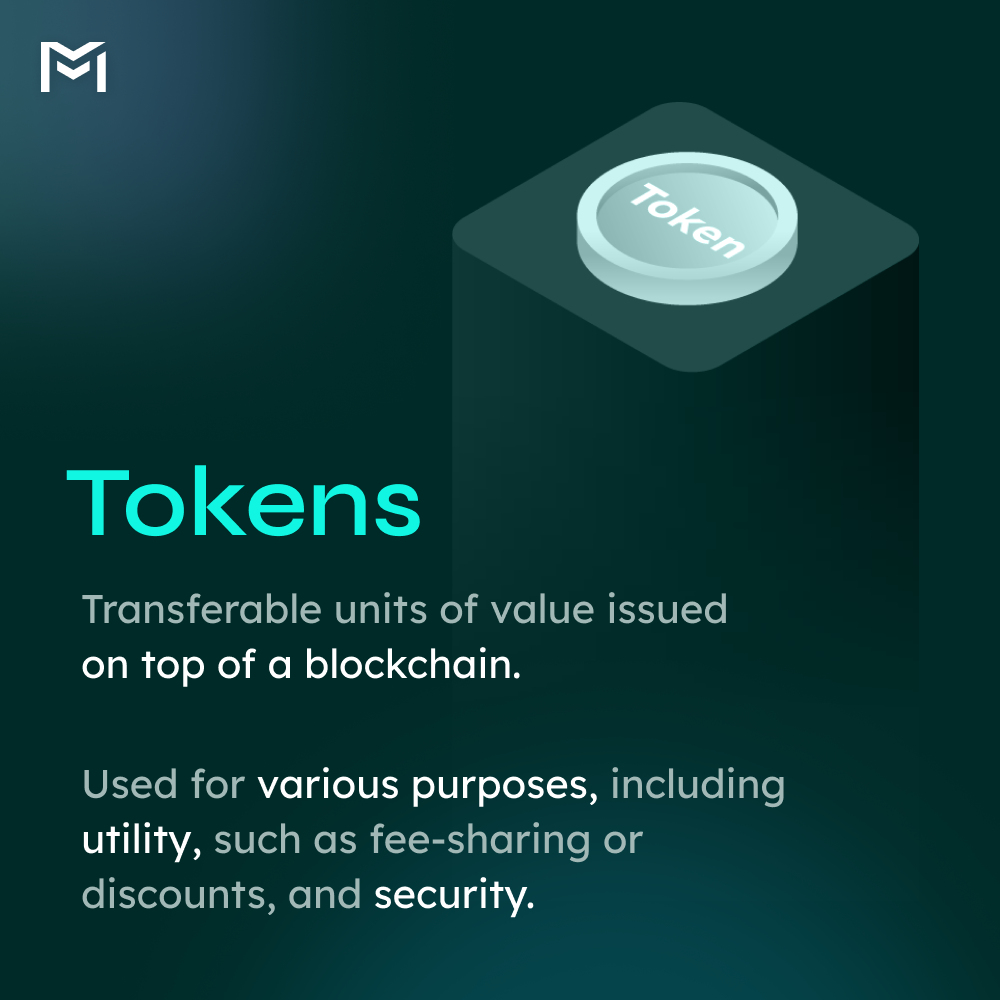 m20blockchain's tweet photo. Coins are native to their own blockchain and have their own value, while tokens are built on existing blockchains and derive their value from the project they represent. #cryptocurrency101 #coinvstoken https://t.co/mWoeoG3h12