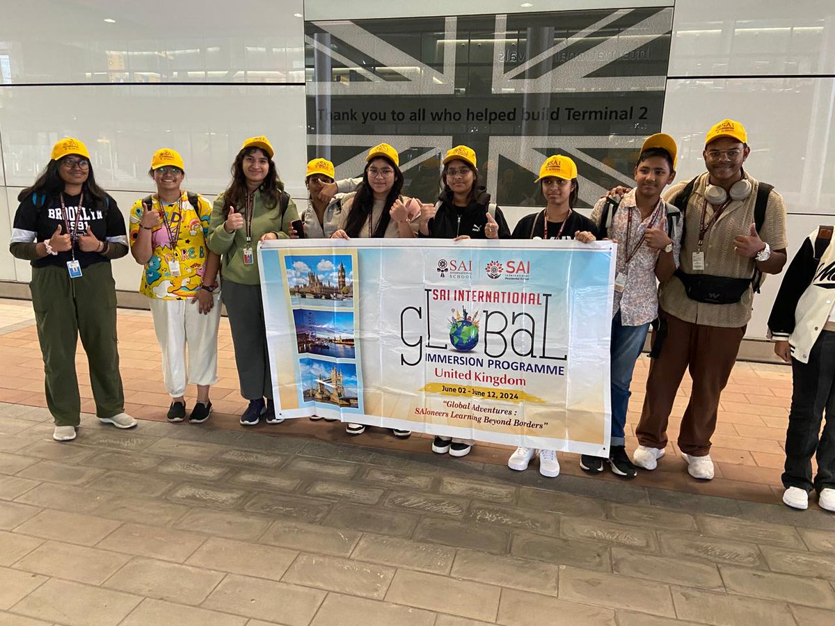 SAI_Edu_In's tweet image. GIP 2024 to the UK began with great enthusiasm as the students breathed in the enchanting air of England. Upon landing at Heathrow Airport, their adventure commenced with a touch of India. 
#GIP2024 #GIPUK #CollaborativeProject #LearningBeyondBorders #IndepthLearning