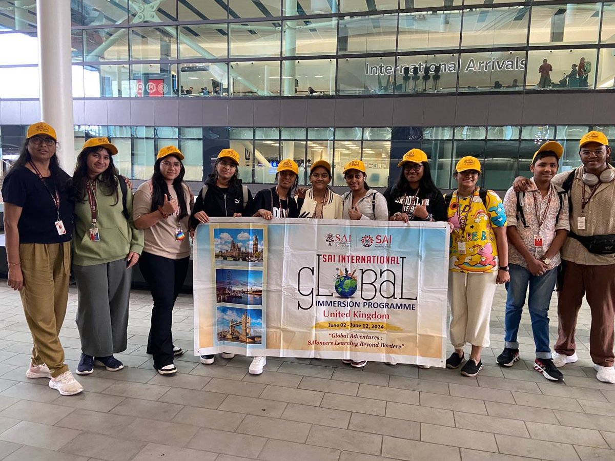 SAI_Edu_In's tweet image. GIP 2024 to the UK began with great enthusiasm as the students breathed in the enchanting air of England. Upon landing at Heathrow Airport, their adventure commenced with a touch of India. 
#GIP2024 #GIPUK #CollaborativeProject #LearningBeyondBorders #IndepthLearning