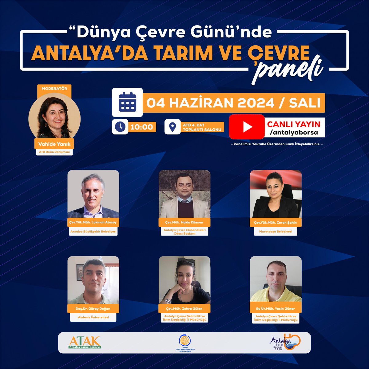 Bugün ⏰10.00'da Antalya Ticaret Borsası Toplantı Salonu'nda Antalya'da tarım ve çevreyi konuşacağız.🌲

Moderatörlüğünü yapacağım Panelimize davetlisiniz. 

📡Youtube Canlı Yayın;
➡️s.antalyaborsa.org.tr/56xh0

#DünyaÇevreGünü
#tarım #toprak #doğa  #çevre