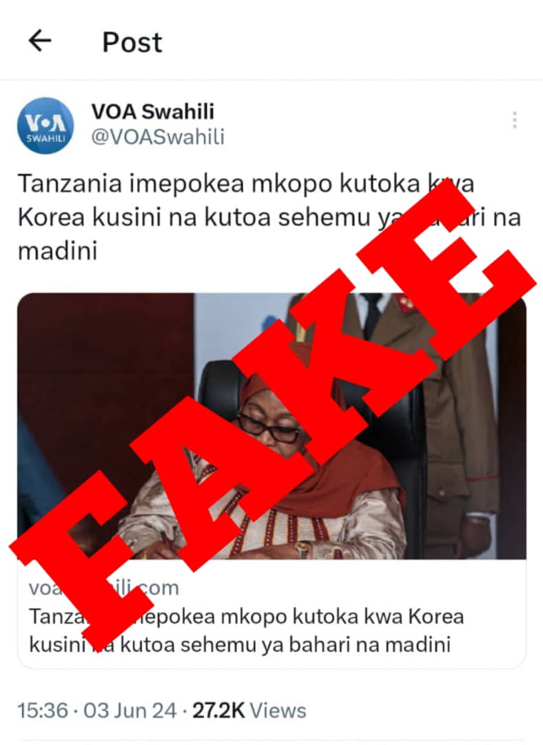 _zack255's tweet photo. @jokateM Wapuuze upotoshaji.  Wasome taarifa kwa usahihi. https://t.co/H3NYZm8001