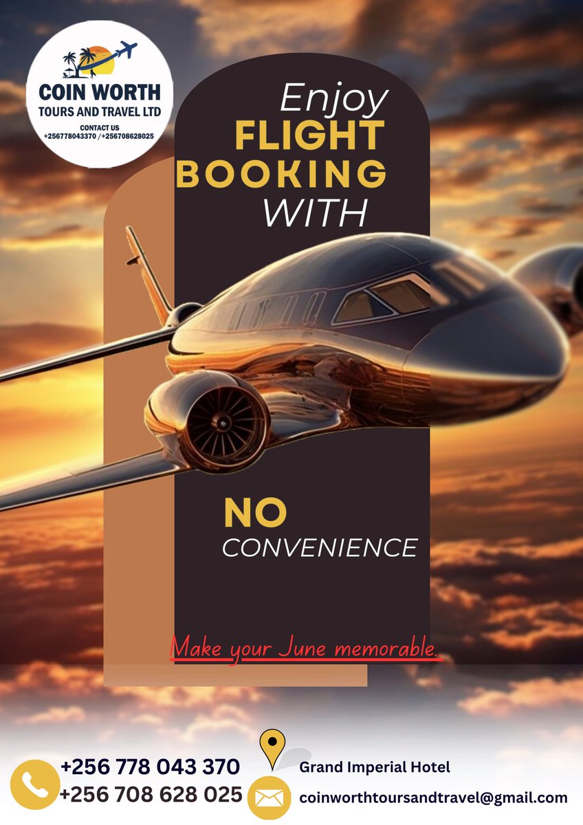 Travel made easy <a href="/CoinWorthtours/">Coin Worth Tours and Travel</a> hit the dm or visit our office for travel deals. #travel  #airticket #visa #tourpackage