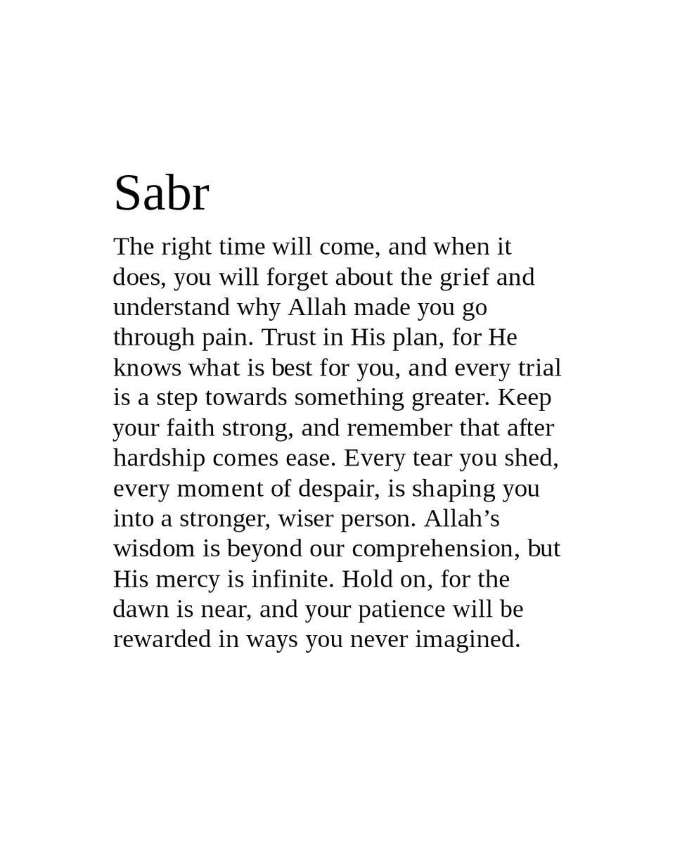 The dawn is near. Have Sabr.