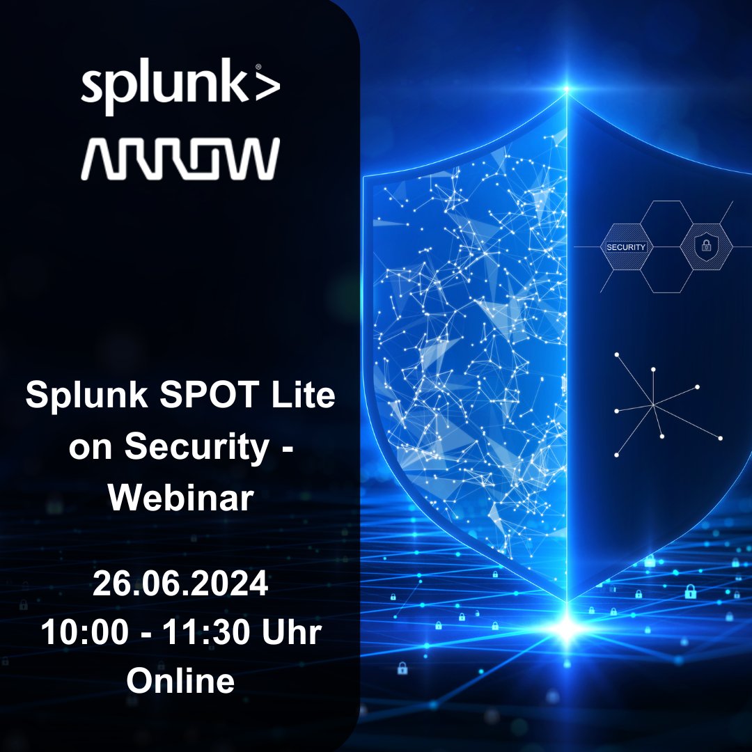 Arrow_ECS_DE's tweet image. 📢 Jetzt für unser Webinar anmelden und das @SplunkDE Security Portfolio entdecken!👀
#SplunkEnterpriseSecurity, #SplunkSOAR, #SecurityEssentials, #MissionControl und mehr. 🔥
Jetzt anmelden und nicht verpassen!
👉 arw.li/6015ekAP5 👈