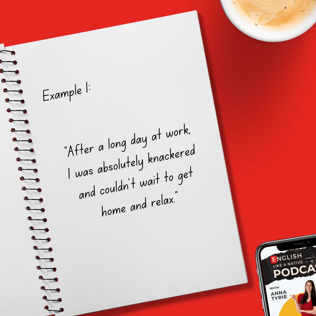1_Like_A_Native's tweet photo. English Vocabulary: Knackered 😩

Featured in today's episode of 'Your English Five-a-Day'. 

👉 Start listening to the English Like a Native Podcast: https://t.co/I3b7p9Wg0y

#learnenglish #wordoftheday #Englishlikeanative #Englishpodcast #Englishvocabulary #Britishenglishpro https://t.co/cXr1yzaSJs