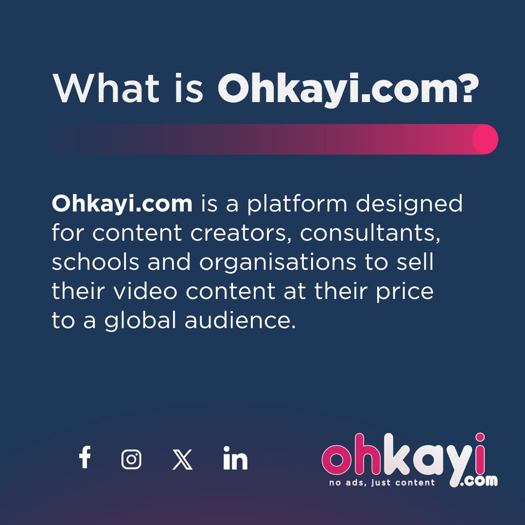 🚀 Watch what you want, when you want, no ads or subscriptions!
et paid for every view and decide your worth. Join us today and break the mould! 

Sign up today at ohkayi.com Watch, sell, and earn.

#Ohkayi #ContentCreators #CreatorEmpowerment #ContentMonetisation