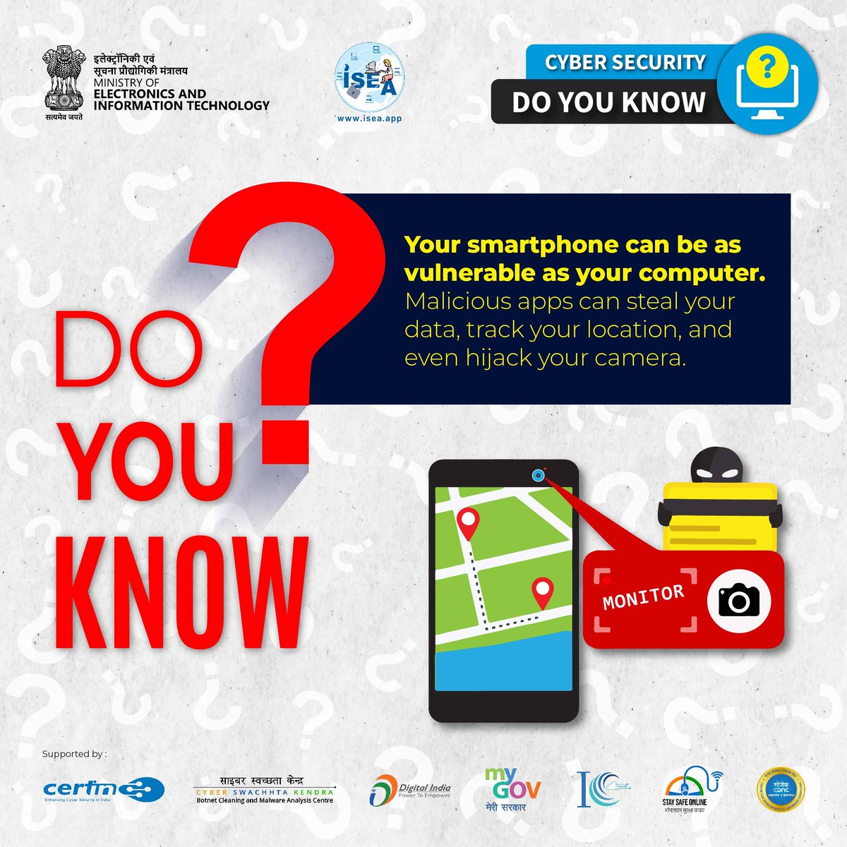 InfoSecAwa's tweet photo. Protech your smart phone in the same way of your PC.
#Antivirus #MKavach2 #Apptracking #ISEA #MEITY https://t.co/JNPbz9VaWp