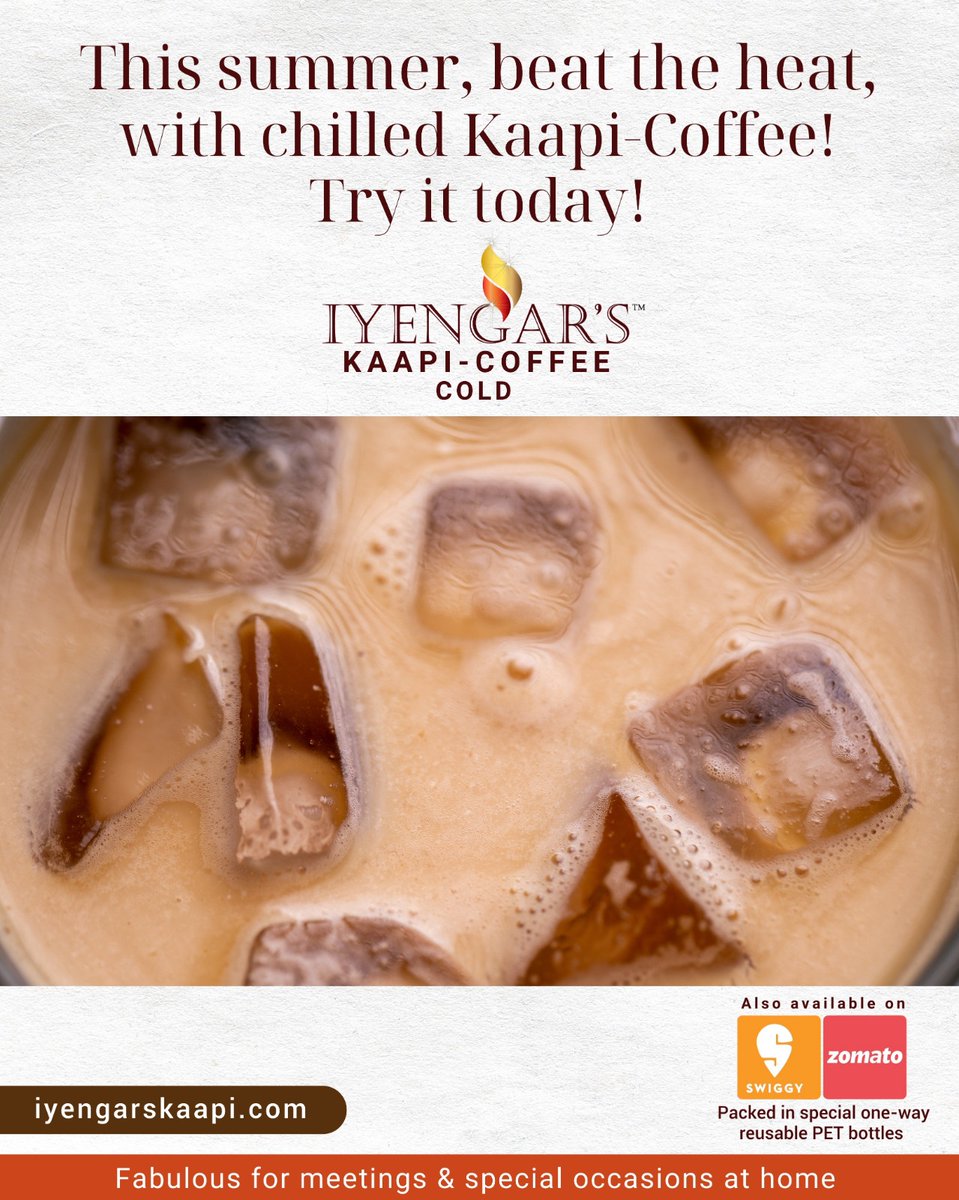 iyengarskaapi's tweet photo. Sip, chill, and relax this summer with our perfect chilled kaapi! 🧊☕️ #SummerVibes #KaapiLovers
.
Available 7 days a week
.
Order Now on https://t.co/BY8REdtXmx
.
.
.
.
#iyengarskaapi #kaapi #coffeelover #orderonzomato #southindianfilterkaapi #mumbai #loveforcoffee #kaapi https://t.co/oj1AlKOCbB