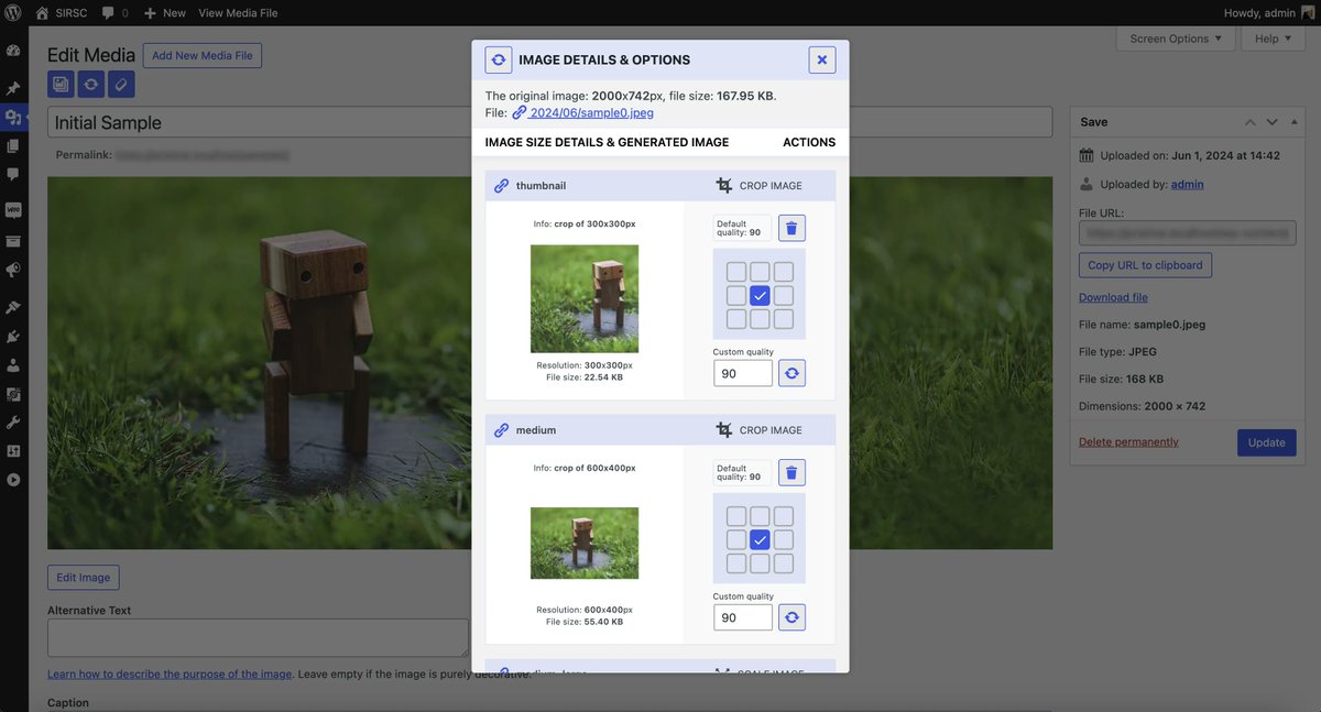 I am thrilled to announce the major update of ✨ Image Regenerate &amp; Select Crop ✨ plugin, packed with significant enhancements and fixes.

Update now and enjoy a smoother, more efficient experience! For more details, visit iuliacazan.ro/image-regenera…