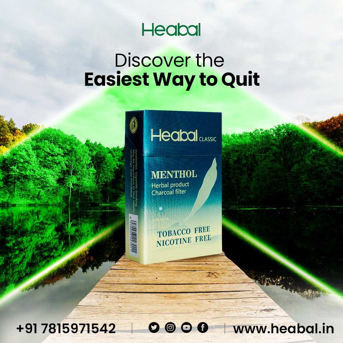 HeabalIndia's tweet photo. Our scientists have invented the easiest way to quit smoking with Tigarette. Delay your urge to smoke from 45 minutes to 2 hours with our non-addictive, 100% tobacco-free product.

👉https://t.co/9373qIxOJt

#QuitSmoking #HeabalIndia #HealthyLiving https://t.co/f8yq5stO5B
