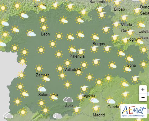 Aumenta el calor en #CastillayLeón, hoy los cielos estarán despejados y las temperaturas máximas llegarán a los 30ºC en muchos puntos.
