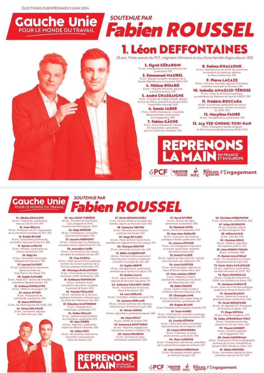 camille_petron's tweet image. J'ai l'honneur d'être candidat sur la liste « Gauche Unie pour le monde du travail » portée par @L_Deffontaines et soutenue par @Fabien_Roussel, ce dimanche, si vous hésitez, faite le choix d'une liste composée de militantes et militants sincères, proches du réel.