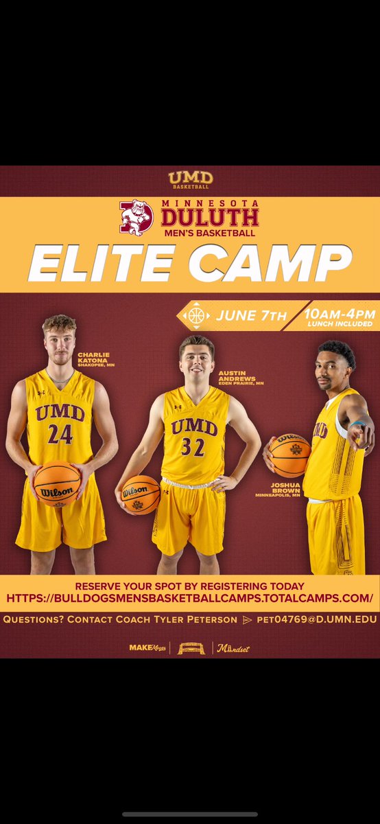 Thank you for the invite! <a href="/UMDBulldogMBB/">UMD Men's Basketball</a>