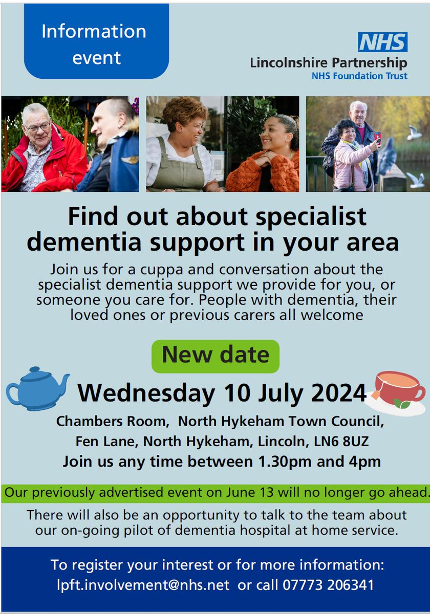 Shine Lincolnshire (@shine_lincoln) on Twitter photo Find out about #dementia support in your area on the 13th June and 10th July in #lincoln
<a href="/LPFTNHS/">Lincolnshire Partnership NHS Foundation Trust</a> #lincolnshire <a href="/LincolnshireCC/">Lincolnshire County Council</a> <a href="/Carers_first/">Carers First</a> <a href="/CarersTrust/">Carers Trust</a> Find out about #dementia support in your area on the 13th June and 10th July in #lincoln
<a href="/LPFTNHS/">Lincolnshire Partnership NHS Foundation Trust</a> #lincolnshire <a href="/LincolnshireCC/">Lincolnshire County Council</a> <a href="/Carers_first/">Carers First</a> <a href="/CarersTrust/">Carers Trust</a>