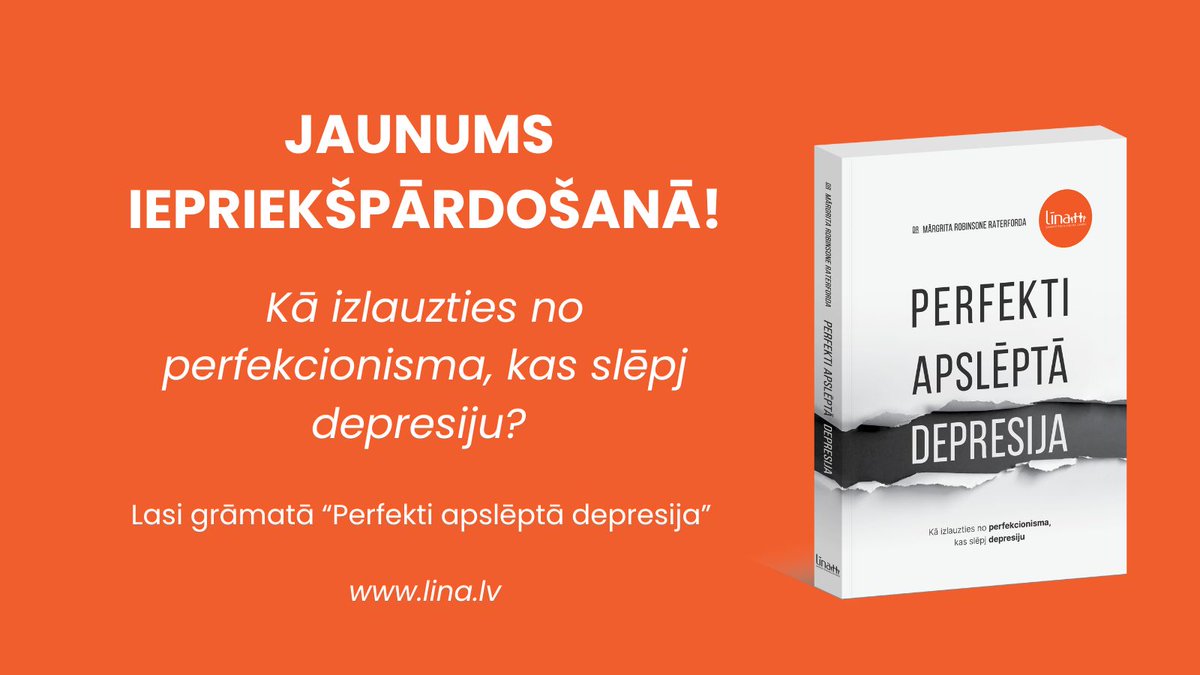 📕 Grāmata “Perfekti apslēptā depresija” būs uzticams pavadonis, sperot neperfektus soļus ceļā no slēpšanās uz dziedināšanos.

Vairāk uzzini te - lina.lv/shop/perfekti-…