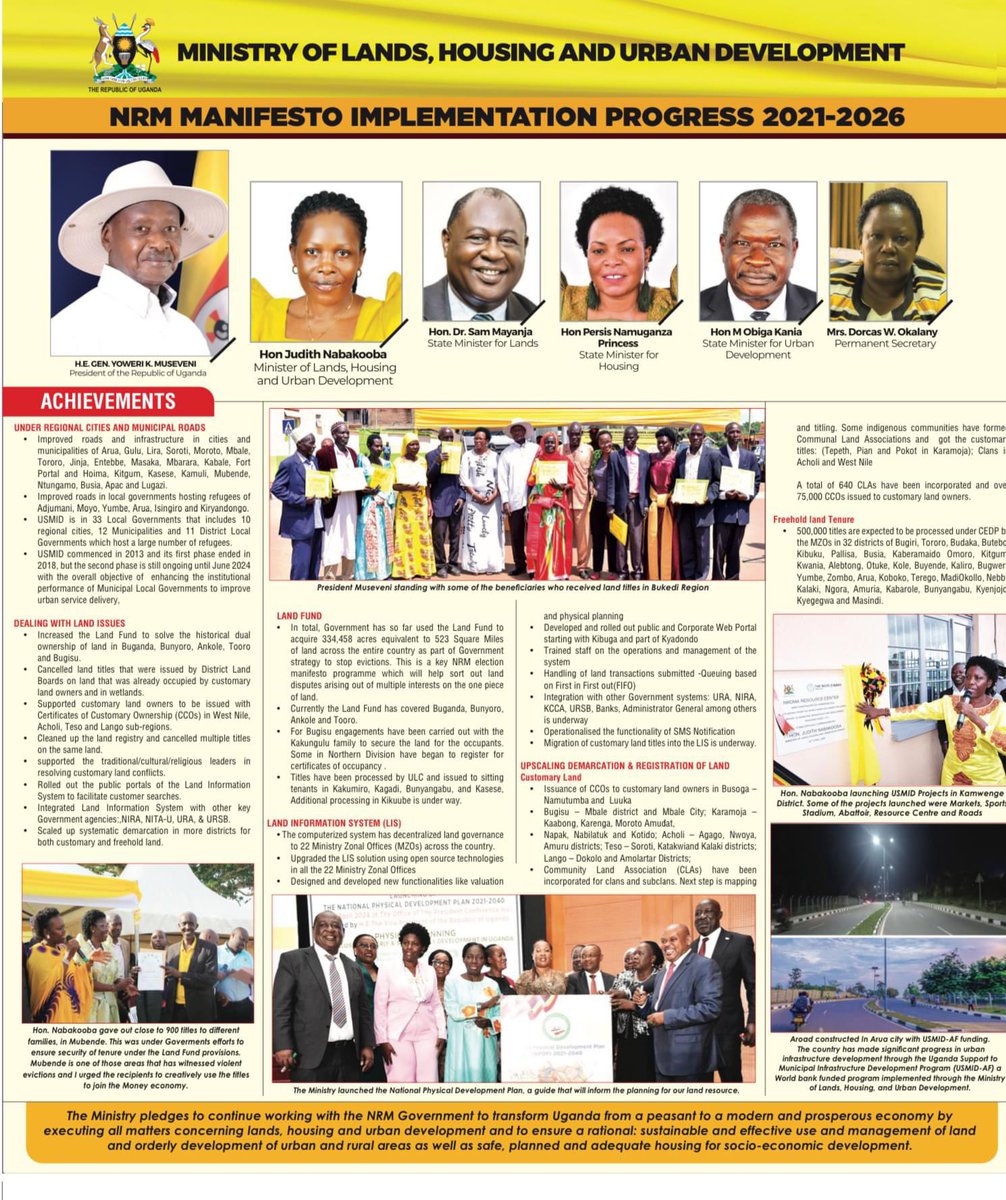 Ministry of Lands,Housing and Urban Development tweet media