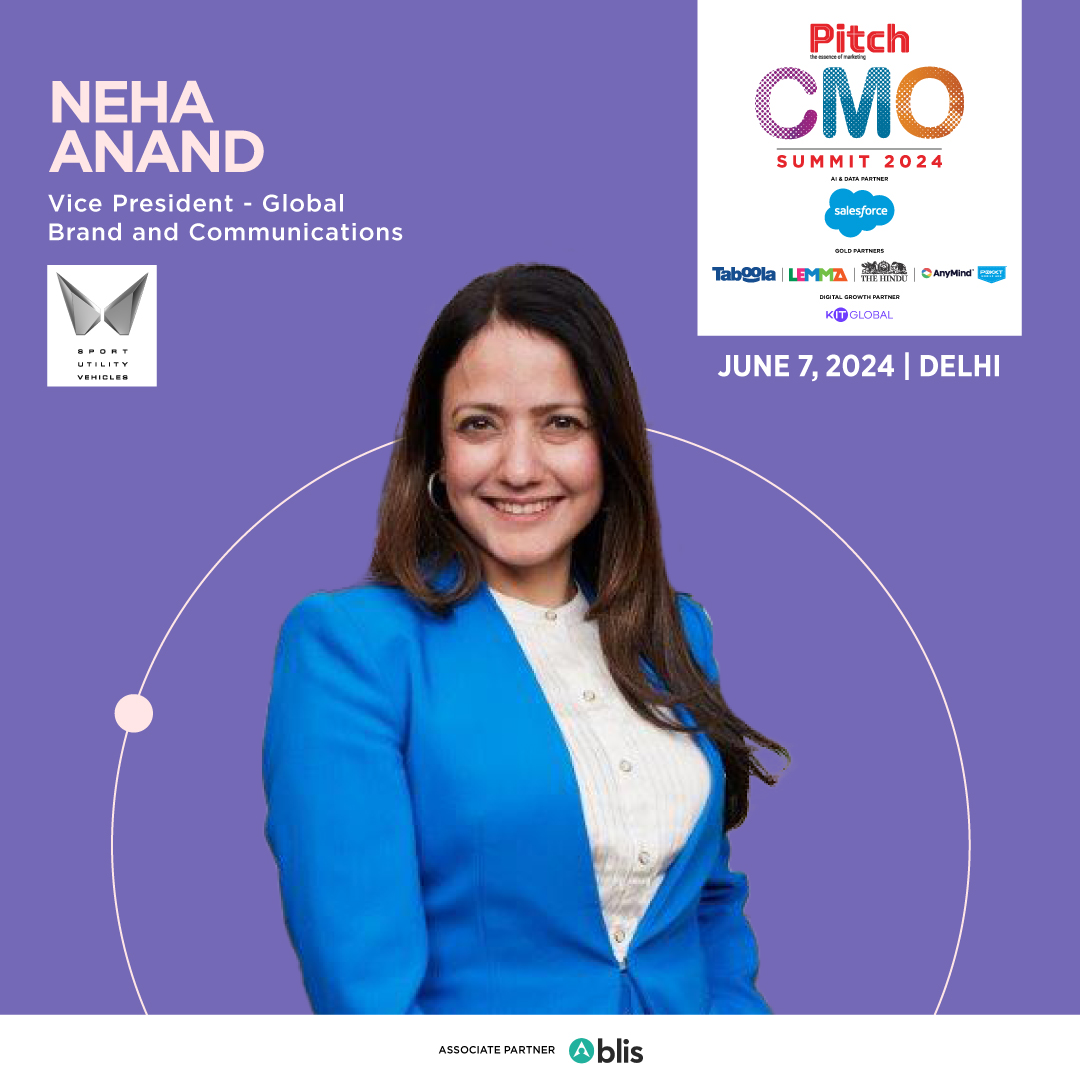 🚗 Driving Marketing Innovation! Join @NehaAnandBrahma from @Mahindra_Auto at the #PitchCMO Summit - Delhi 2024 as she shares groundbreaking strategies to elevate your brand. Don't miss this opportunity to drive brand success! Register: bit.ly/4b7kVJo #PitchCMOSummit