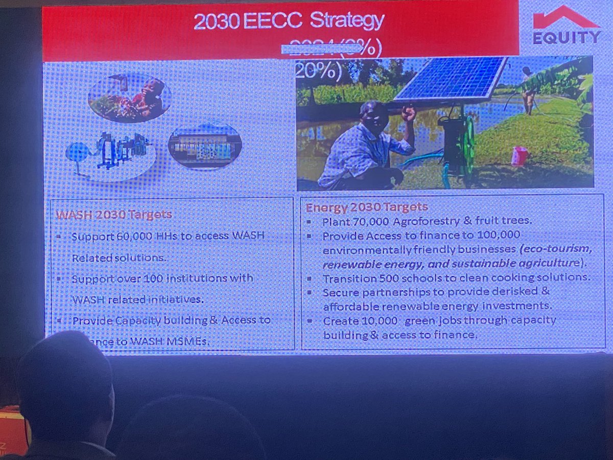 Towards increased access to climate financing. Today @RwEquityBank in collaboration with @HingaWunguke is launching the EQUI-GREEN PRODUCT which is a package of green financial products covering a range of sector including agriculture, energy, transport among others.