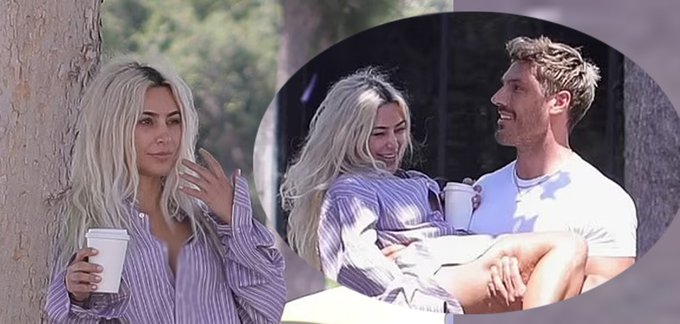 Kim Kardashian Barely Avoids Wardrobe Malfunction in a Button-Down Shirt and Slippers While Being Carried by Friend Chris Appleton