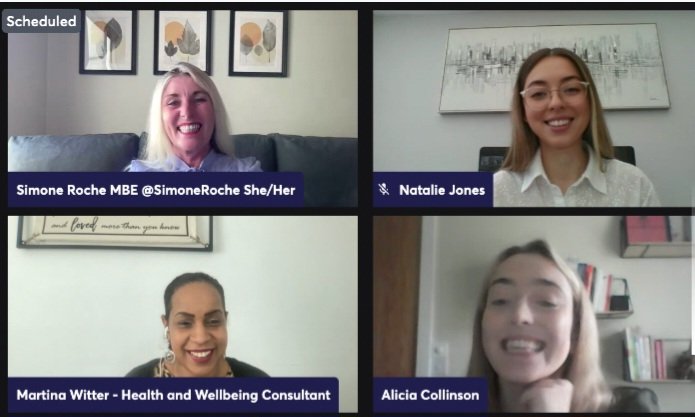 Last week I shared my thoughts on burnout &amp; self-care at <a href="/wearepower_net/">We Are PoWEr</a> Enhance your Wellbeing Webinar 🌱

It was a pleasure to be involved with Alicia and Martina to spread awareness on such an important topic 😌

Thank you <a href="/SimoneRoche/">Simone Roche MBE</a> for the opportunity ✨