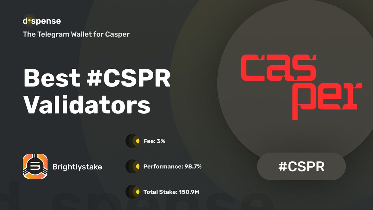Dspense Wallet (#CSPR, #Telegram) tweet media