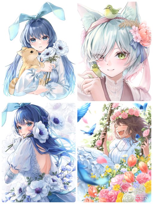 「ribbon white flower」 illustration images(Latest)