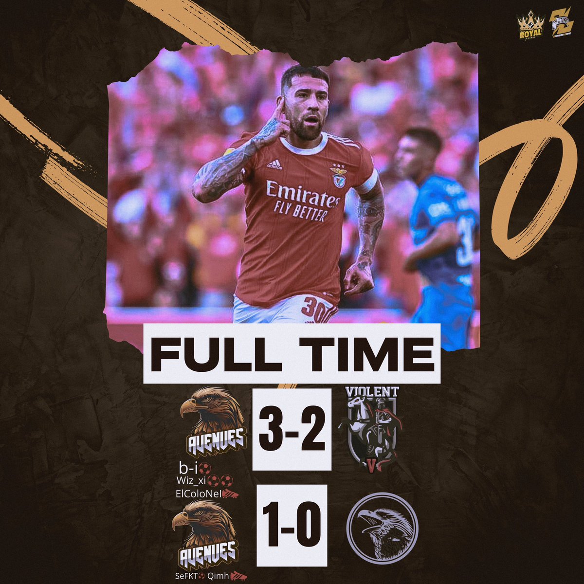 AVENUES (@avenues24) on Twitter photo ๐๏ธ|ROUND 16.ROUND14
๐|@ViolentFC <a href="/WestFalenFc_/">WestFalen FC</a>
๐|<a href="/ROYAL_LEAGUE1/">ROYAL LEAGUE</a> <a href="/iGamersZONE/">๐ฎ Gamers ZONE ๐ฎ</a>
๐ฆ
๐ฆ
๐๏ธ|ROUND 16.ROUND14
๐|@ViolentFC <a href="/WestFalenFc_/">WestFalen FC</a>
๐|<a href="/ROYAL_LEAGUE1/">ROYAL LEAGUE</a> <a href="/iGamersZONE/">๐ฎ Gamers ZONE ๐ฎ</a>
๐ฆ
๐ฆ