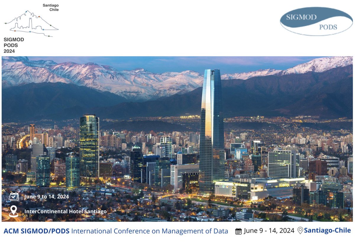 OceanBaseDB's tweet image. 📣Proud to share that #OceanBase, alongside our partners, will present 2 pivotal papers at #SIGMOD2024, the premier international database conference!

📅Join us at InterContinental Santiago, June 9-14, for a deep dive into #database innovation!

 Details: shorturl.at/gGAYX