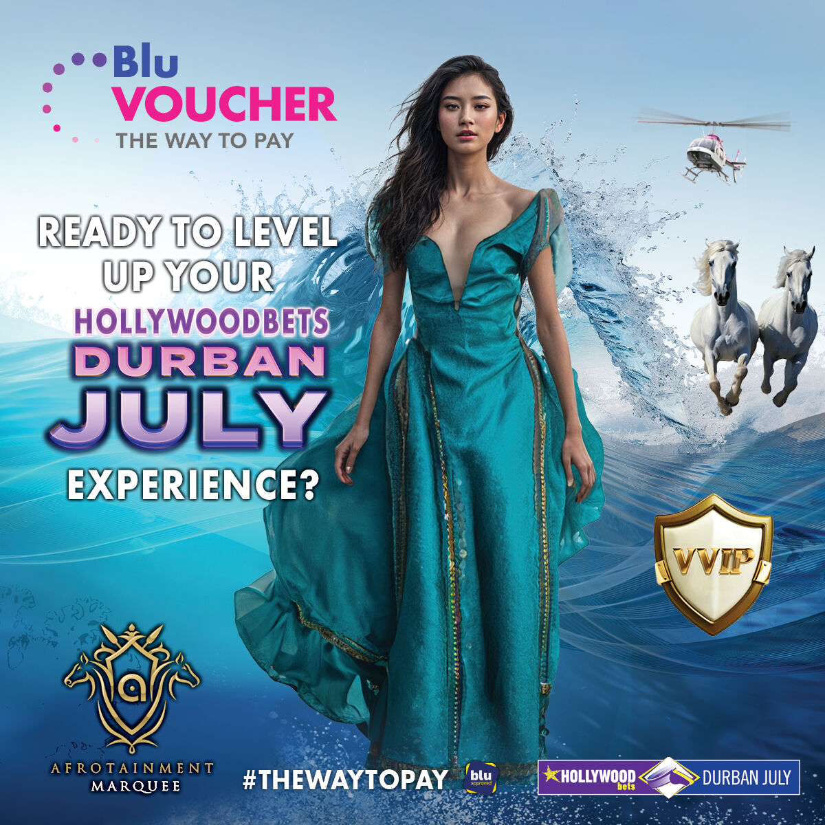 BluVoucher's tweet photo. Have you entered yet? COMMENT YES #TiraTakeMe2HDJ

If not, here's your chance to win a pair of tickets for you and your friend, courtesy of Blu Voucher’s MONEY CAN’T BUY EXPERIENCE and @DJTira 

The prize includes:
• 2 x return flights and transfers from King Shaka International Airport
• A two-night stay including breakfast for two at Radisson Blu Umhlanga
• A R1000 lunch at Firelake Restaurant on Friday, July 5th, 2024
• A R2000 dinner at Firelake Restaurant for the winner and their guest
• A helicopter trip to the Hollywoodbets Durban July
• Designer outfits for you and your partner
• 2 x VVIP tickets to the Afrotainment Marquee (Afrotainment Studios)

Here's how to enter:
You can either:
Purchase a Blu Voucher to the value of R100, then SMS your Name, Surname and serial number found on your slip to the data-free short code “ 42942 ”

Or

Option 2:
Enter via Social Media across all Blu Voucher Pages by purchasing a Blu Voucher to the value of R100 and comment with the Hashtag #TiraTakeMe2HDJ (remember to keep your slip till the end)
Don't forget to FOLLOW Blu Voucher in order for your entry to be valid.

Terms and conditions: https://t.co/DXwGAAFVTW

#TiraTakeMe2HDJ #AfrotainmentMarquee #HDJ2024 #BluVoucher #TheWayToPay #MoneyCantBuyExperience