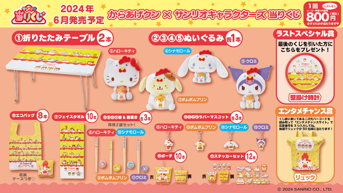_supercinnamon_'s tweet photo. こんにちは૮ • ·̫ • ა

以前発売され即完売した「からあげクン×サンリオキャラクターズ当りくじ」第2弾登場🐤💙

キャンプに大活躍の折りたたみテーブルやマスコットなど、確実に揃えたい逸品💕

前回のシナモンぬいぐるみを取り逃がしたという方、メルカリにかろうじて残ってるのでそちらで捕獲を🐾 https://t.co/97dobjKjG6