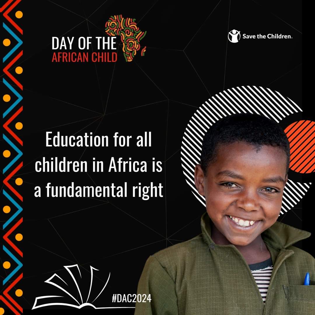 Education is a right for every child in Africa! It's time to remove barriers and ensure access for all. Let's build inclusive, quality education systems and invest in our future. The time to act is now! #DAC2024 #DayOfTheAfricanChild