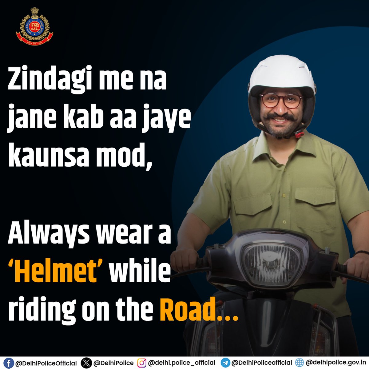 Shaayri nahi, Message pe focus kro… #RoadSafety #DPCares