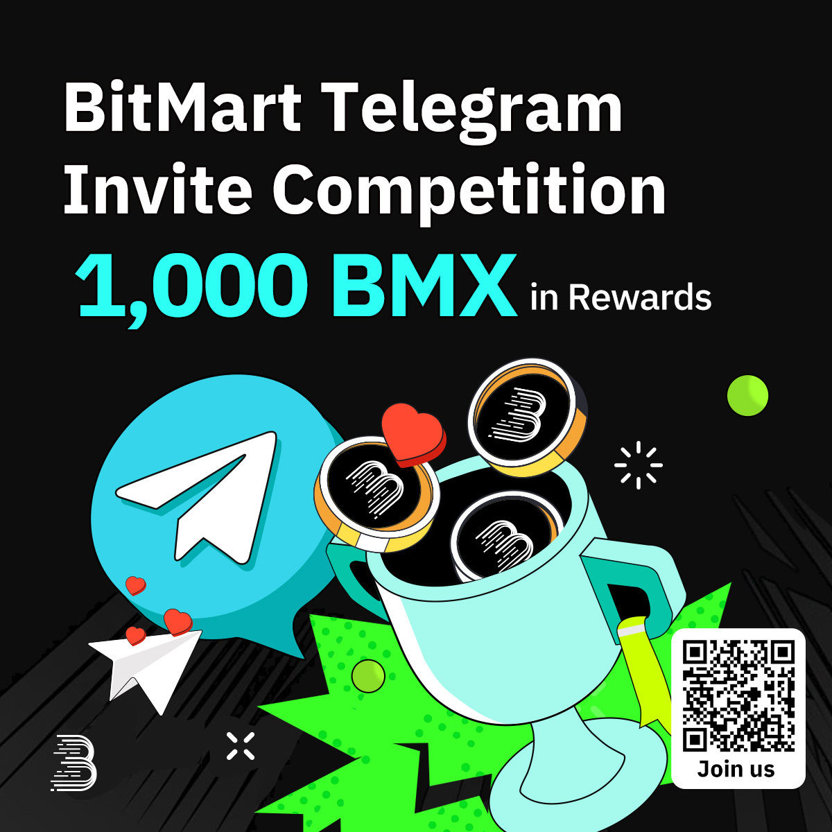 🚀 Join the #BitMart Telegram Invite Competition &amp; win your share of 1,000 $BMX in rewards! 

✅ Join &amp; stay: t.me/BitMartExchange, t.me/BitMartExchang…
✅ Complete &amp; share this link to invite friends: gleam.io/bu3Tx/bitmart-…

🤑Don't miss the chance to win up to 200 BMX