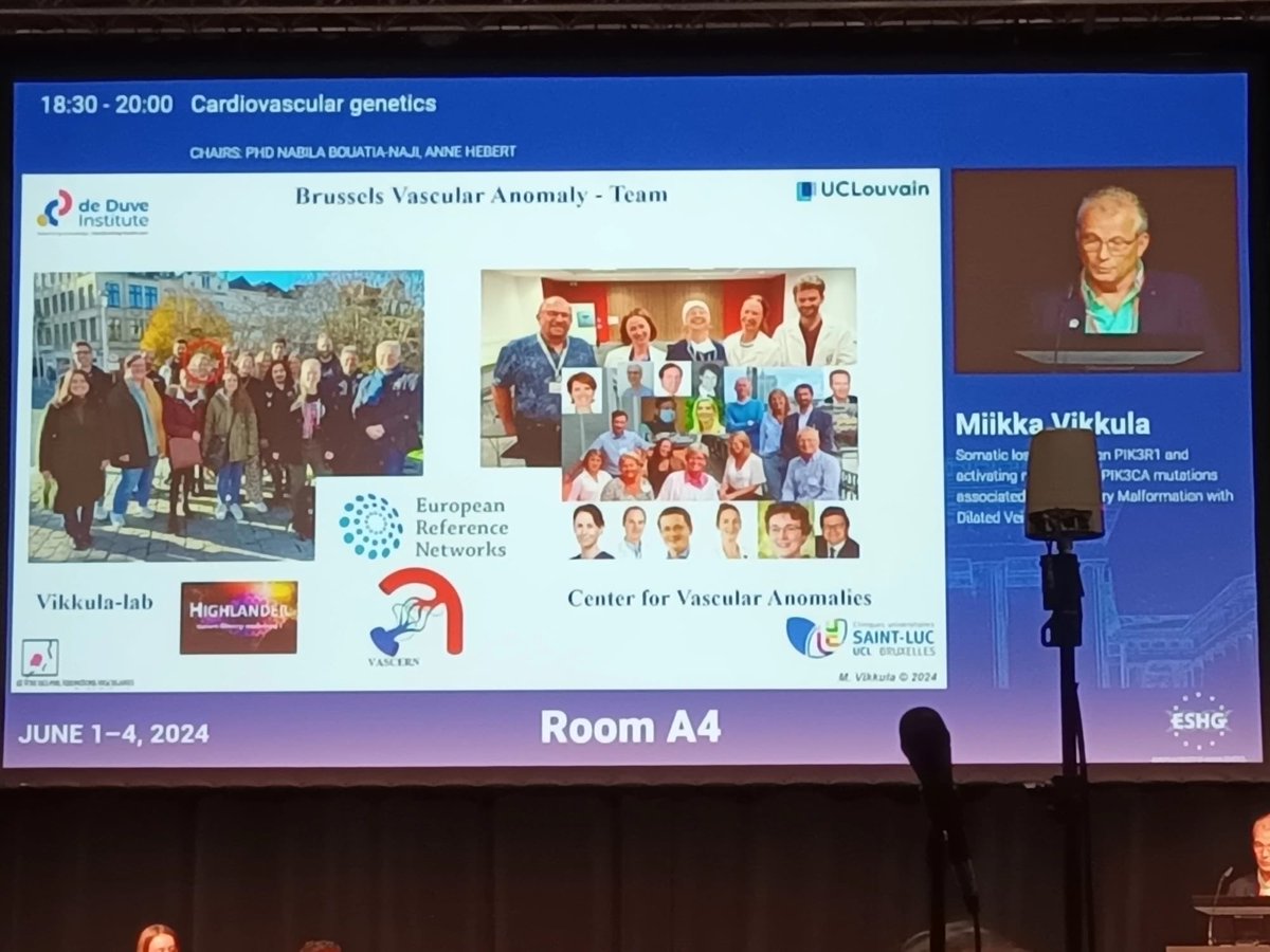 MiikkaVikkula's tweet photo. #ESHG 2024 final day. Such a fantastic #European congress. Thousands of geneticists presenting latest discoveries on numerous rare and common #diseases. Future is bright for better #diagnostics, #treatment and #prevention. #vascapa #vascern #hevas #cmtc #revamp #vacure #uclouvain https://t.co/fMVMs4hWoW