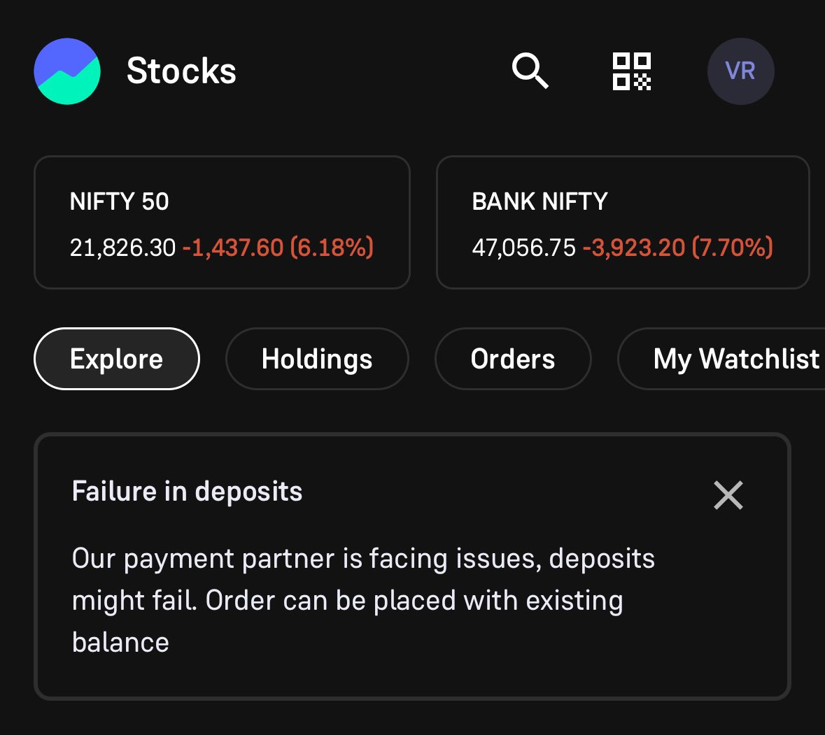 VivekRM14's tweet photo. @_groww How’s your app doing? Investors are unable to capitalise on the opportunity. 

Please look into this at the earliest @_groww. https://t.co/gwec4WIic4