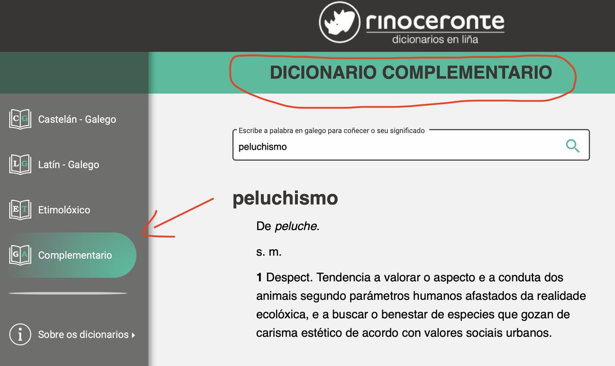 Amigos, refrescade a páxina dos rinodicionarios porque hai un novo dicionario dispoñible: o Dicionario Complementario da Lingua Galega. Nel recóllense termos que non aparecen no DRAG, por seren moi novos, moi específicos de determinados ámbitos, etc.