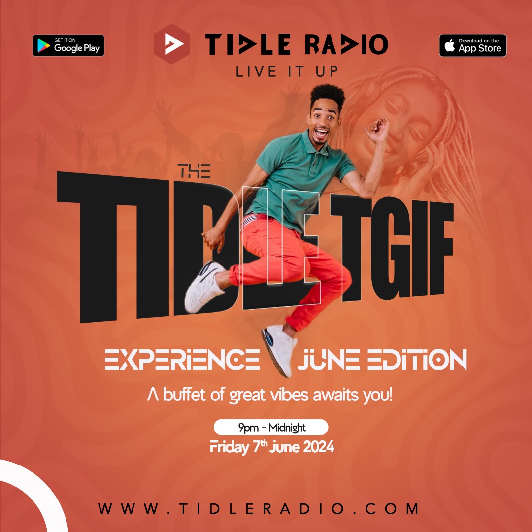 #TheTidleRadioTGIFExperience is back in style this Friday, 7th of June from 9pm till late with myself behind the mic🎤 Baxterbillz and Tyra Ě. Catch us on Tidleradio.com or download the LIVE IT UP app from Googleplaystore/Appstore @TidleRadio