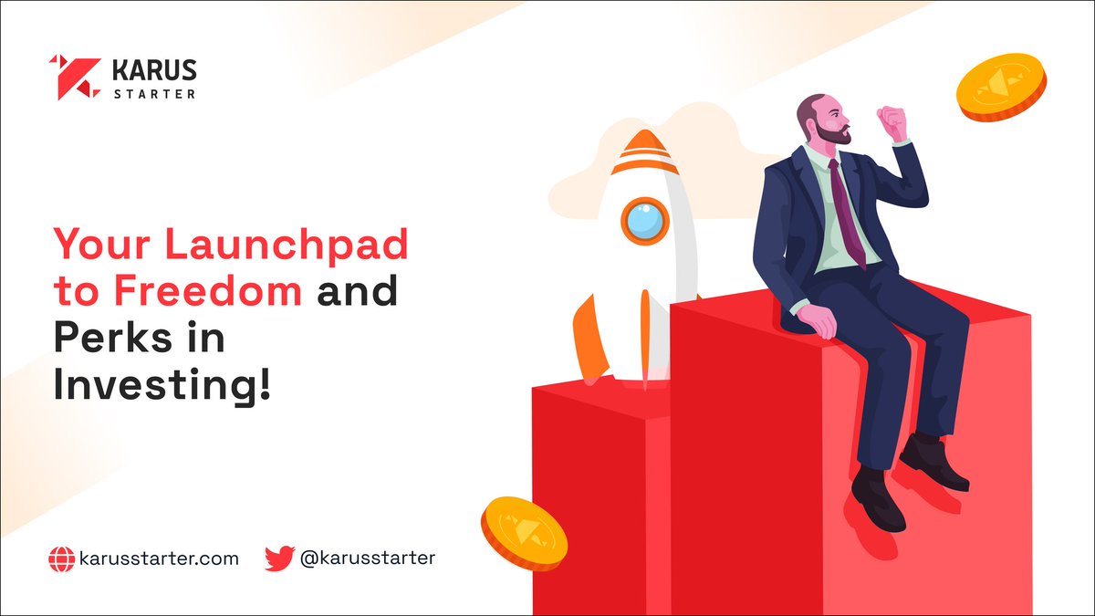 Get movin' with Karus Starter, the project that'll rocket you to the next level of launchpad 🚀. Pick our perks for more freedom in your investing game - it's all about you, for you! 💸💪🔥 #Web3 #crypto #KarusStarter