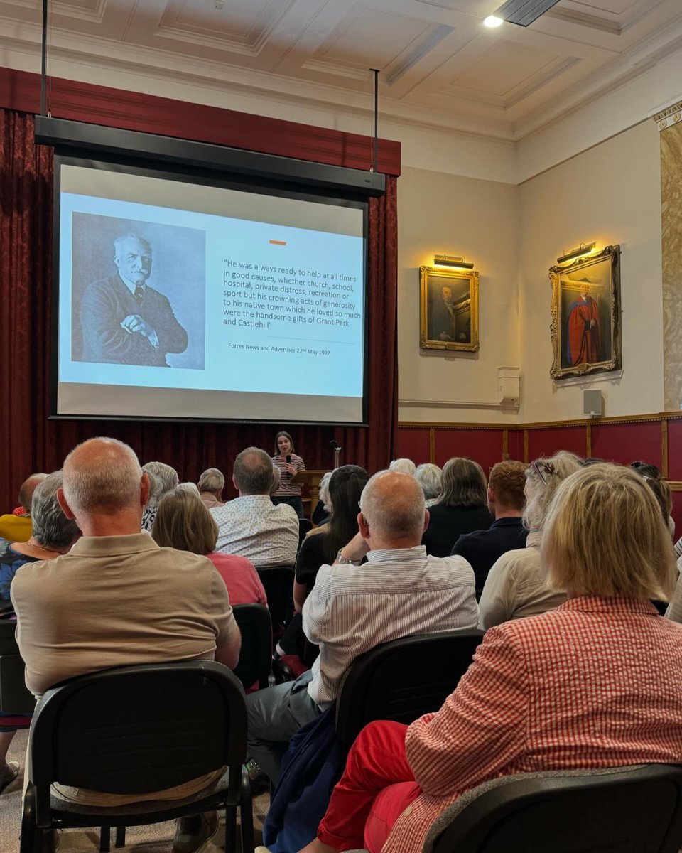 Attended a superrrrrb talk about Sir Alexander Grant at the weekend to celebrate 100 years of Grant Park! <a href="/ForresHeritage/">Forres HeritageTrust</a>