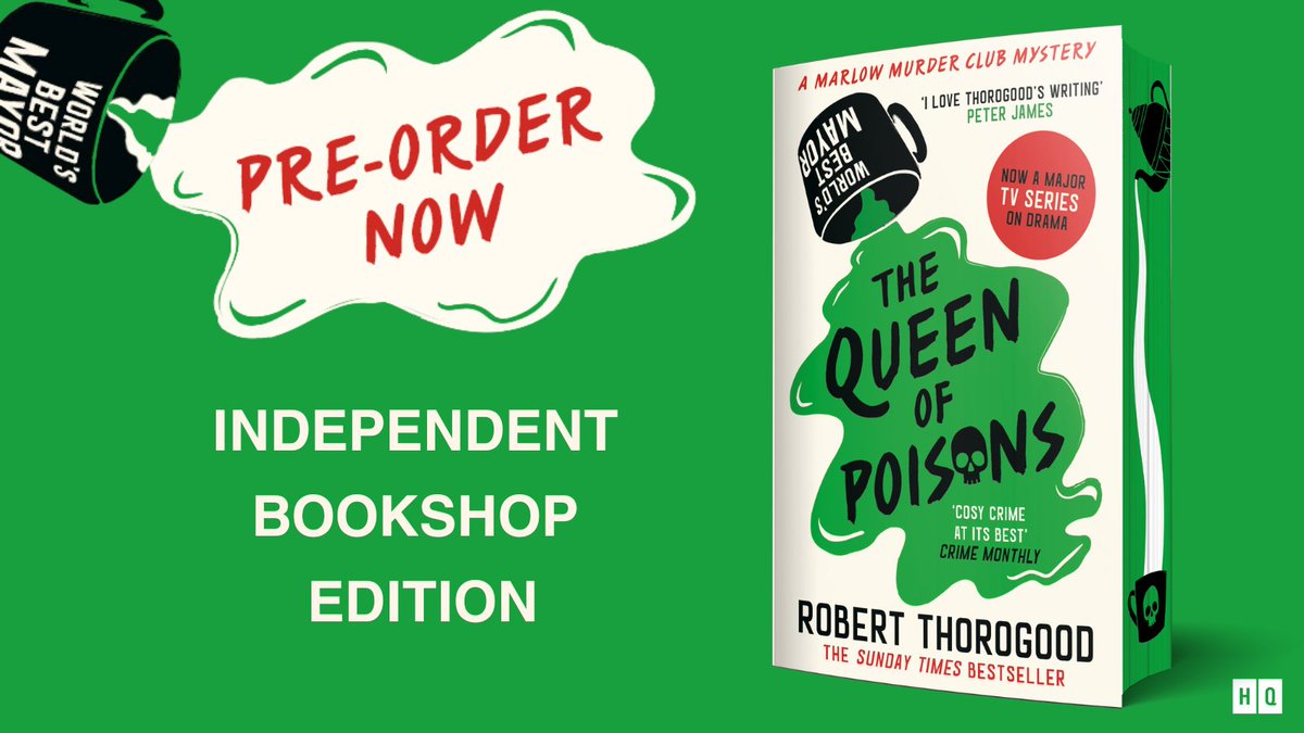 Still time to  #preorder the indies exclusive edition of THE QUEEN OF POISONS by @robthor 
quokkabookstore.com/product/the-qu…

@HQstories #ChooseBookshops #crime #mystery