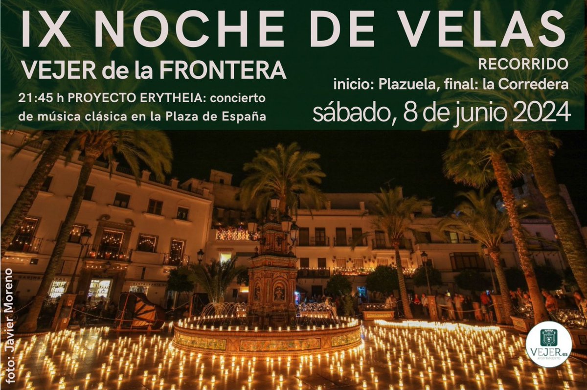 El sábado 8 de junio disfruta de la magia de Vejer, a la luz de las velas.
<a href="/LosPueblosmbe/">Pueblos más bonitos</a>  <a href="/CadizTurismo/">Turismo de la provincia de Cádiz</a> <a href="/viveandalucia/">Vive Andalucía</a>