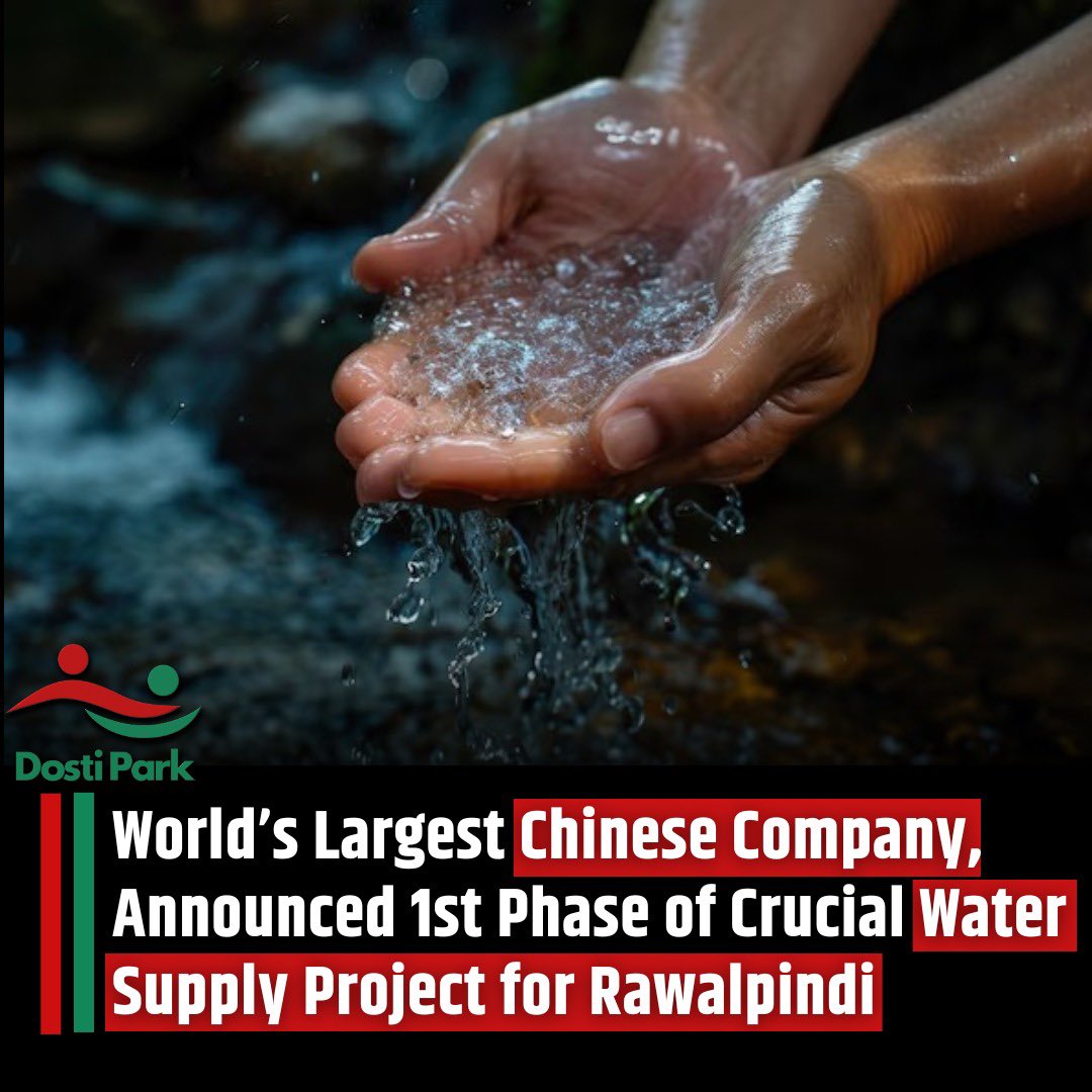 Dostipark's tweet image. China State Construction Engineering Corporation Limited (#CSCEC), the largest construction contractor in the world, has announced the commencement of the first phase of a crucial #water supply project in #Rawalpindi.

The project aims to address the chronic water scarcity issue…