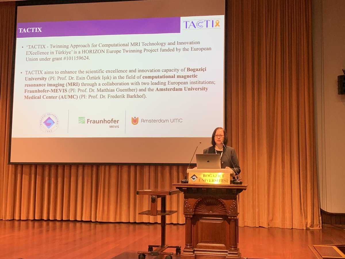 Following the opening remarks delivered by Dr. Ahmet Ademoğlu, Director of Biomedical Engineering Institute, our Project Coordinator Dr. Esin Öztürk Işık provided an overview of the #TACTIXS_Twinning grant, its objectives and potential impact 🚀