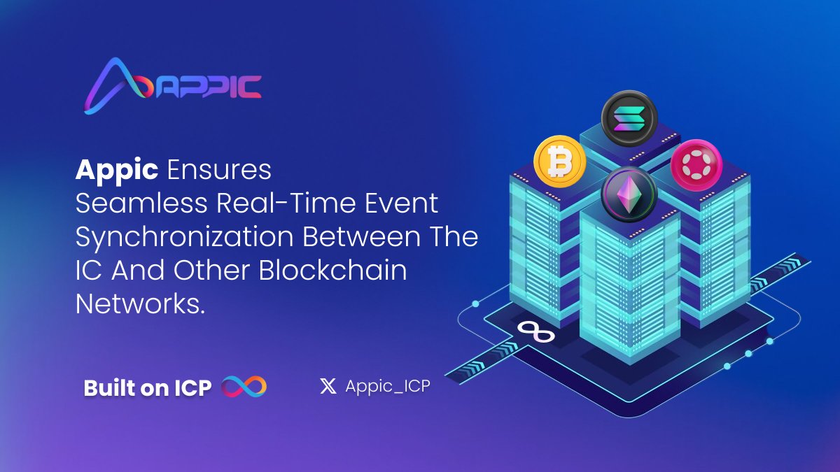 GM GM🚀

Appic's cross-chain communication canister utilizes Chain-Key Cryptography and HTTP outcalls to ensure #seamless real-time event synchronization between the IC and other #blockchain networks. 

This innovative approach minimizes latency and enhances data consistency,