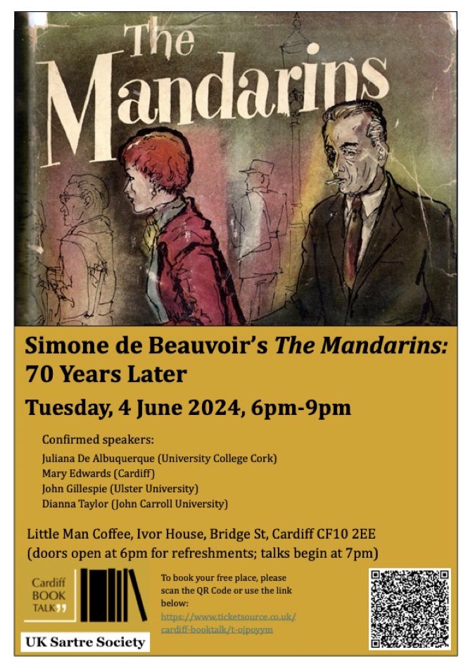 Mary Edwards (@_maryeds) on Twitter photo Very much looking forward to an existential BookTalk this evening! <a href="/CardiffBookTalk/">Cardiff BookTalk</a> <a href="/cardiffphilos/">Cardiff Philosophy</a> #Beauvoir #TheMandarins Very much looking forward to an existential BookTalk this evening! <a href="/CardiffBookTalk/">Cardiff BookTalk</a> <a href="/cardiffphilos/">Cardiff Philosophy</a> #Beauvoir #TheMandarins