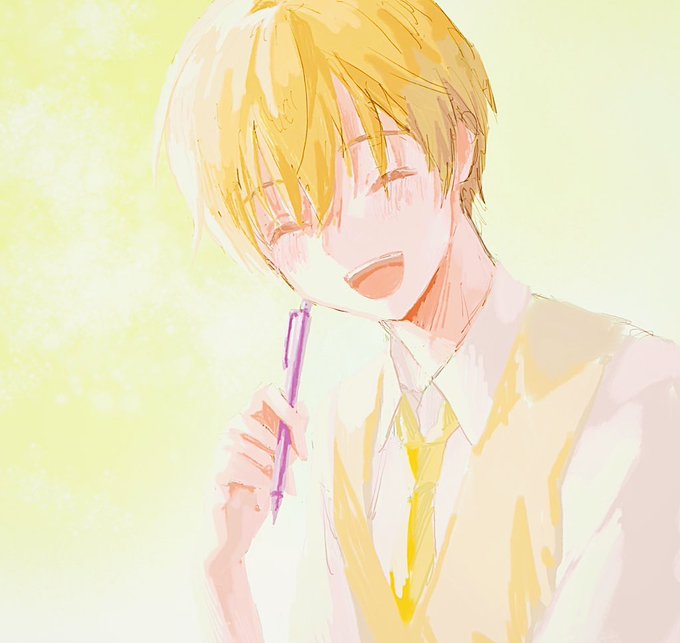 「blonde hair necktie」 illustration images(Latest)