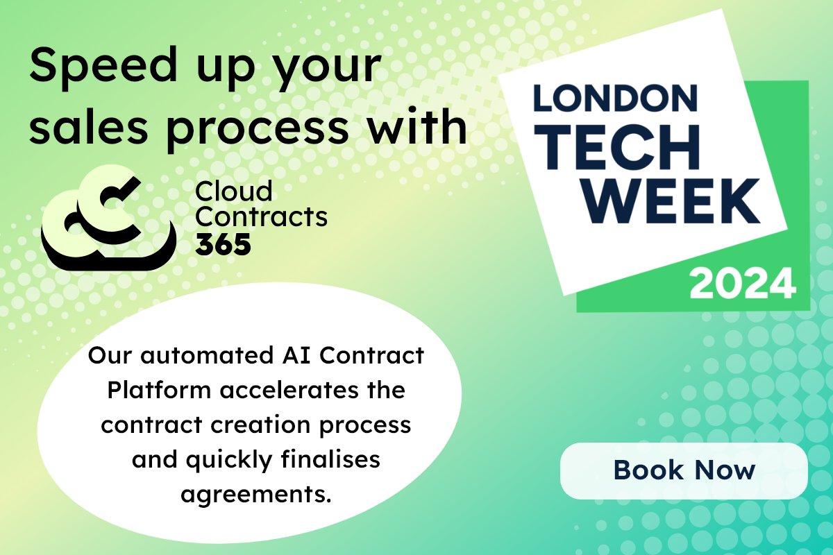 CC365_UK's tweet image. We are now only one week away from showcasing our AI contract solution at the UKs biggest celebration of tech @LDNTechWeek! 🚀
We will be offering a FREE coffee with every demo. ☕
Book here: eu1.hubs.ly/H09n-g20

#CloudContracts365 #CC365 #LondonTechWeek #LTW2024